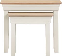 Seconique Bordeaux Nest of 2 Tables (Fully Assembled) in Ivory - thumbnail 3