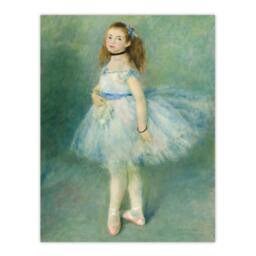 Artery8 Pierre Auguste Renoir Framed Wall Art The Dancer Portrait Painting in Green - Size: A4 - thumbnail 3