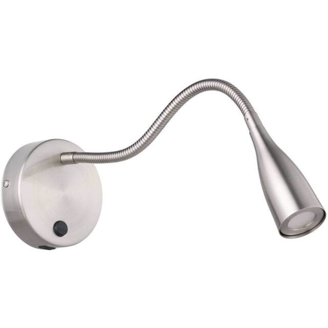 Loops Sleek Satin Nickel Wall Light - Modern LED Indoor Lighting Fixture in Metallics - image 1