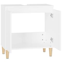 Berkfield Home Sink Cabinet White 58x33x60 cm Engineered Wood - Size: 58 x 33 x 60 cm - thumbnail 7