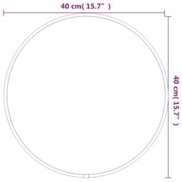 Berkfield Home Wall Mirror Silver √ò 40 cm Round - thumbnail 6