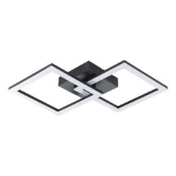 Eglo Palmaves-E Black Steel & Plastic LED Ceiling Light, 3000K - thumbnail 2