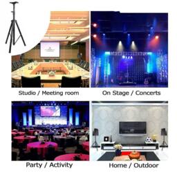 Hinsinc DJ PA Speaker Stand Tripod Heavy Duty Adjustable 90-180cm in Black - thumbnail 5