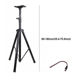Hinsinc DJ PA Speaker Stand Tripod Heavy Duty Adjustable 90-180cm in Black - thumbnail 2
