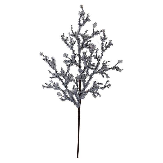 VFM e-Store Christmas Ice Cube Spray Decoration 48cm x 22cm Clear X 1 - Size: 48 cm x 22 cm - image 1