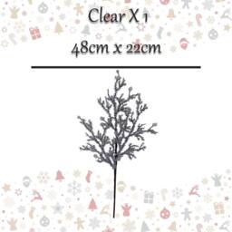 VFM e-Store Christmas Ice Cube Spray Decoration 48cm x 22cm Clear X 1 - Size: 48 cm x 22 cm - thumbnail 2
