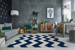 RugsX Sketch Rug in Blue - Size: 140 cm x 190 cm - thumbnail 4