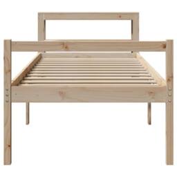 Berkfield Home Senior Bed with Headboard without Mattress 90x200 cm in Brown - thumbnail 4