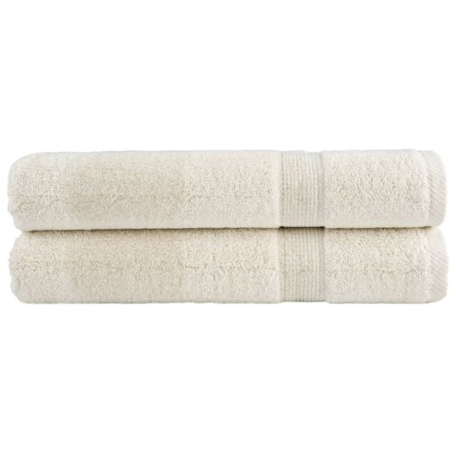 Berkfield Home Premium Towels SOLUND 2 pcs Cream 100x200 cm 600 gsm - image 1