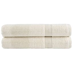 Berkfield Home Premium Towels SOLUND 2 pcs Cream 100x200 cm 600 gsm - thumbnail 1