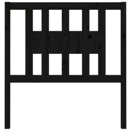 Berkfield Home Headboard Black 96x4x100 cm Solid Wood Pine - Size: 96 x 4 x 100 cm - thumbnail 3