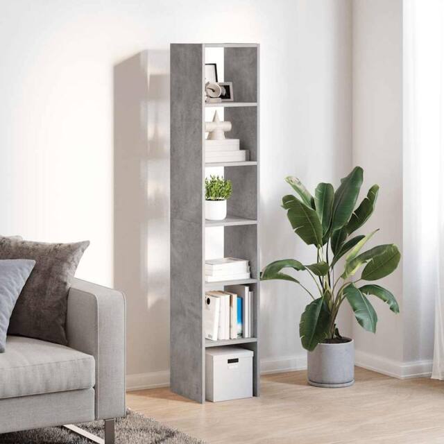 Berkfield Home Durable Bookcases 2 pcs Stackable Concrete Grey 30x30x80 cm Engin - Size: 30 x 30 x 80 cm - image 1