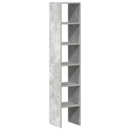 Berkfield Home Durable Bookcases 2 pcs Stackable Concrete Grey 30x30x80 cm Engin - Size: 30 x 30 x 80 cm - thumbnail 3