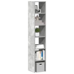 Berkfield Home Durable Bookcases 2 pcs Stackable Concrete Grey 30x30x80 cm Engin - Size: 30 x 30 x 80 cm - thumbnail 2