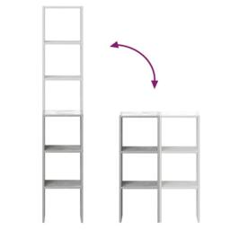 Berkfield Home Durable Bookcases 2 pcs Stackable Concrete Grey 30x30x80 cm Engin - Size: 30 x 30 x 80 cm - thumbnail 7
