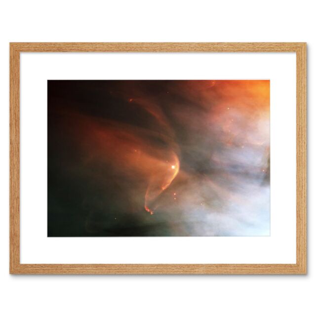Artery8 Wall Art Print Hubble Space Astronomy Bow Shock Near Young Star LL Ori In Orion's Great Nebula Solar Wind & Streams Of Gas Creating Crescent - image 1