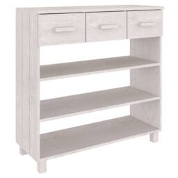 Berkfield Home Console Table HAMAR White 90x35x90 cm Solid Wood Pine - Size: 90 x 35 x 90 cm