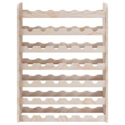 Berkfield Home Wine Rack 67.5x25x87 cm Solid Wood Pine in Natural - thumbnail 5