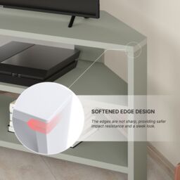 Decortie Thales' Corner TV Unit Modern Multimedia Centre 110cm in Green - Size: 1 Pack - thumbnail 5