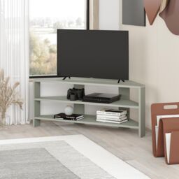 Decortie Thales' Corner TV Unit Modern Multimedia Centre 110cm in Green - Size: 1 Pack