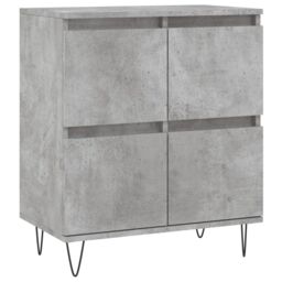 Berkfield Home Sideboard Concrete Grey 60x35x70 cm Engineered Wood - Size: 60 x 35 x 70 cm - thumbnail 2