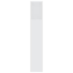 Berkfield Home Headboard Cabinet White 200x18.5x104.5 cm - thumbnail 4