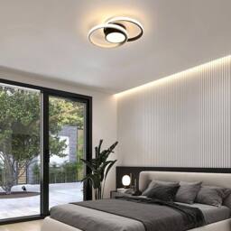 COMELY LED Ceiling Lights, Modern Round LED Ceiling Lights 42W, 3000K, Dia 40cm in Black - thumbnail 2