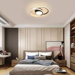COMELY LED Ceiling Lights, Modern Round LED Ceiling Lights 42W, 3000K, Dia 40cm in Black - thumbnail 4