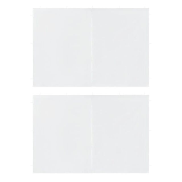 Berkfield Home Party Tent Sidewall 2 pcs with Zipper PE White - image 1