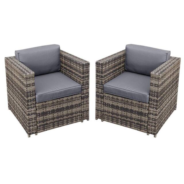 Oseasons Malta Rattan 2 Seat Twin Chair Set in Brown - image 1