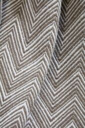 Portfolio Home Chester Zig Zag Geometric Throw Over Blanket with Tassels in Brown - Size: 228 cm x 250 cm - thumbnail 2