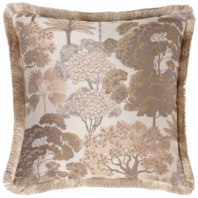 Wylder Nature Woodlands Tropical Jacquard Cushion in Natural - Size: 55 cm x 55 cm - image 1