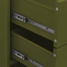 Berkfield Home Chest of Drawers Olive Green 80x35x101.5 cm Steel - thumbnail 8