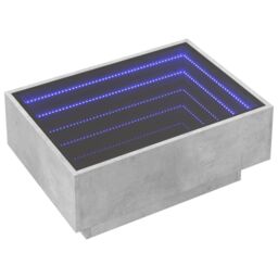 Berkfield Home Coffee Table with LED Concrete Grey 70x50x30 cm Engineered Wood - Size: 70 x 50 x 30 cm - thumbnail 3