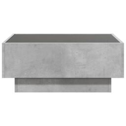 Berkfield Home Coffee Table with LED Concrete Grey 70x50x30 cm Engineered Wood - Size: 70 x 50 x 30 cm - thumbnail 6