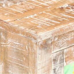 Berkfield Home Sideboard 61x35x76 cm Rough Acacia Wood - Size: 61 x 35 x 76 cm - thumbnail 5