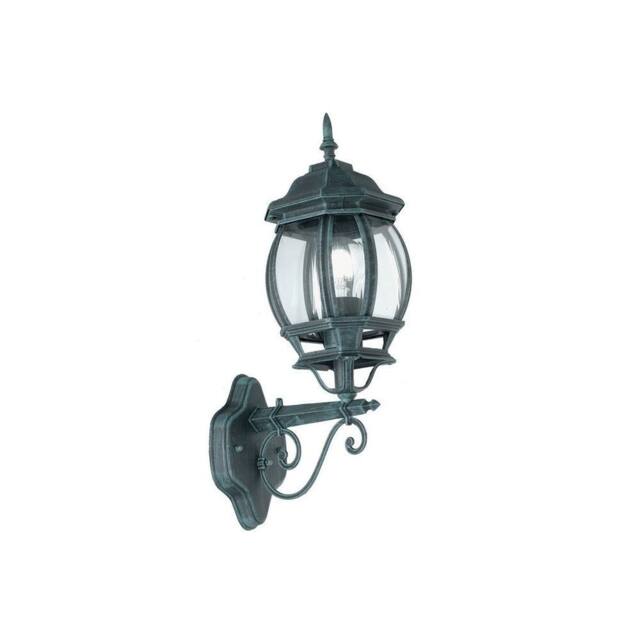 Netlighting SANTIAGO Outdoor UP Wall Lanterns Black Green IP44 25x46x15.5cm in Dark Green - Size: 25x46x15.5 cm