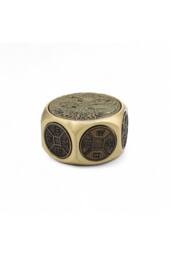 KDMD Feng Shui Dragon Dice for Power & Wealth-Prosperity in Gold