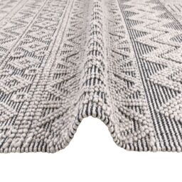 The Rug Shop UK Grey Handmade Modern Geometric Kilim Easy To Clean Area Rug - Size: 200 cm x 280 cm - thumbnail 4