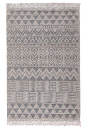 The Rug Shop UK Grey Handmade Modern Geometric Kilim Easy To Clean Area Rug - Size: 200 cm x 280 cm - thumbnail 8