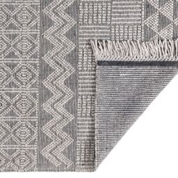 The Rug Shop UK Grey Handmade Modern Geometric Kilim Easy To Clean Area Rug - Size: 200 cm x 280 cm - thumbnail 6