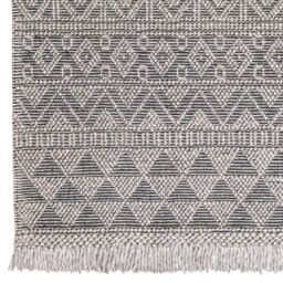 The Rug Shop UK Grey Handmade Modern Geometric Kilim Easy To Clean Area Rug - Size: 200 cm x 280 cm - thumbnail 3