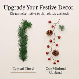 Marco Paul 7ft Luxury Pre-Lit Christmas Garland with Pine Cones & Berries - thumbnail 8