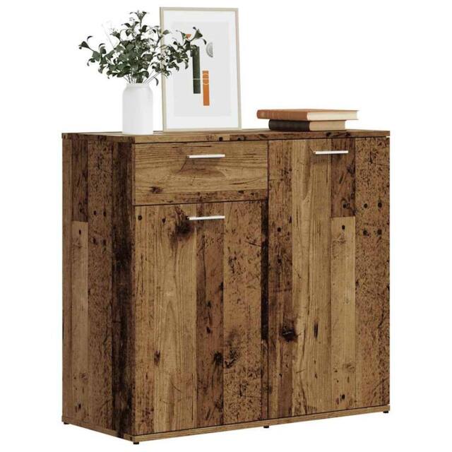 Berkfield Home Sideboard Old Wood 80x36x75 cm Engineered Wood in Brown - Size: 80 x 36 x 75 cm - image 1