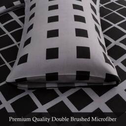 Grace Luxury Hypoallergenic Double Duvet Cover Set with Matching Pillowcases in Black - Size: Single - thumbnail 6
