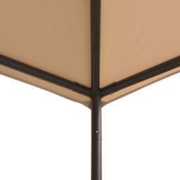 Berkfield Home Gazebo Pavilion Tent Canopy 3x3 m Steel Beige - thumbnail 3
