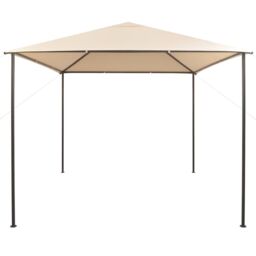 Berkfield Home Gazebo Pavilion Tent Canopy 3x3 m Steel Beige - thumbnail 2