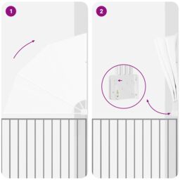 Berkfield Home Balcony Privacy Screen Folding Manual White 160 x 160 cm Fabric - thumbnail 6