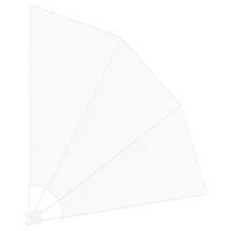 Berkfield Home Balcony Privacy Screen Folding Manual White 160 x 160 cm Fabric - thumbnail 3