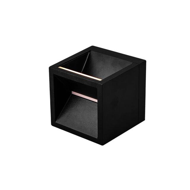 Nordlux Modern Outdoor Wall Light Black Metal Intergrated LED 30, 000hrs - Mains Powered, IP54